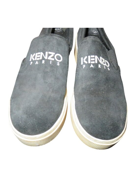 KENZO K-Skate canvas platform sneakers in black slip on 40 men\'s 8 women\'s 10 main image 6